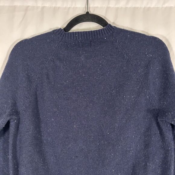 J. Crew Lambs Wool Blend Sweater Women's Medium Blue Knit Crew Neck Pullover - Picture 8 of 9